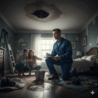 Оценка ущерба после протечки крыши